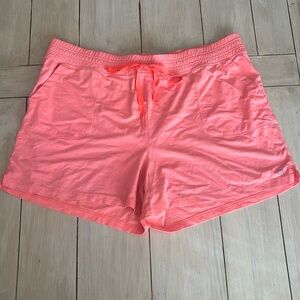 Gap Fit Neon Orange Pink Brushed Tech Jersey Shorts XL